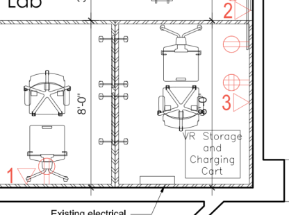 Floor plan of the XR Lab.