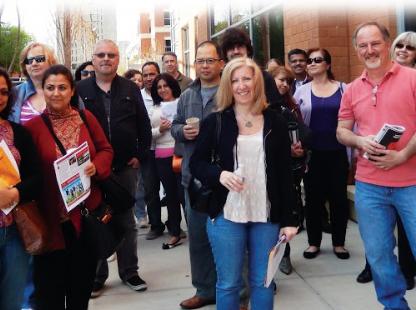 Photo of parents on campus