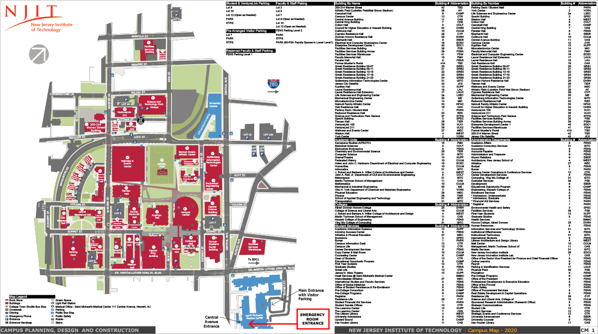 Campus & Parking Maps | New Jersey Institute of Technology