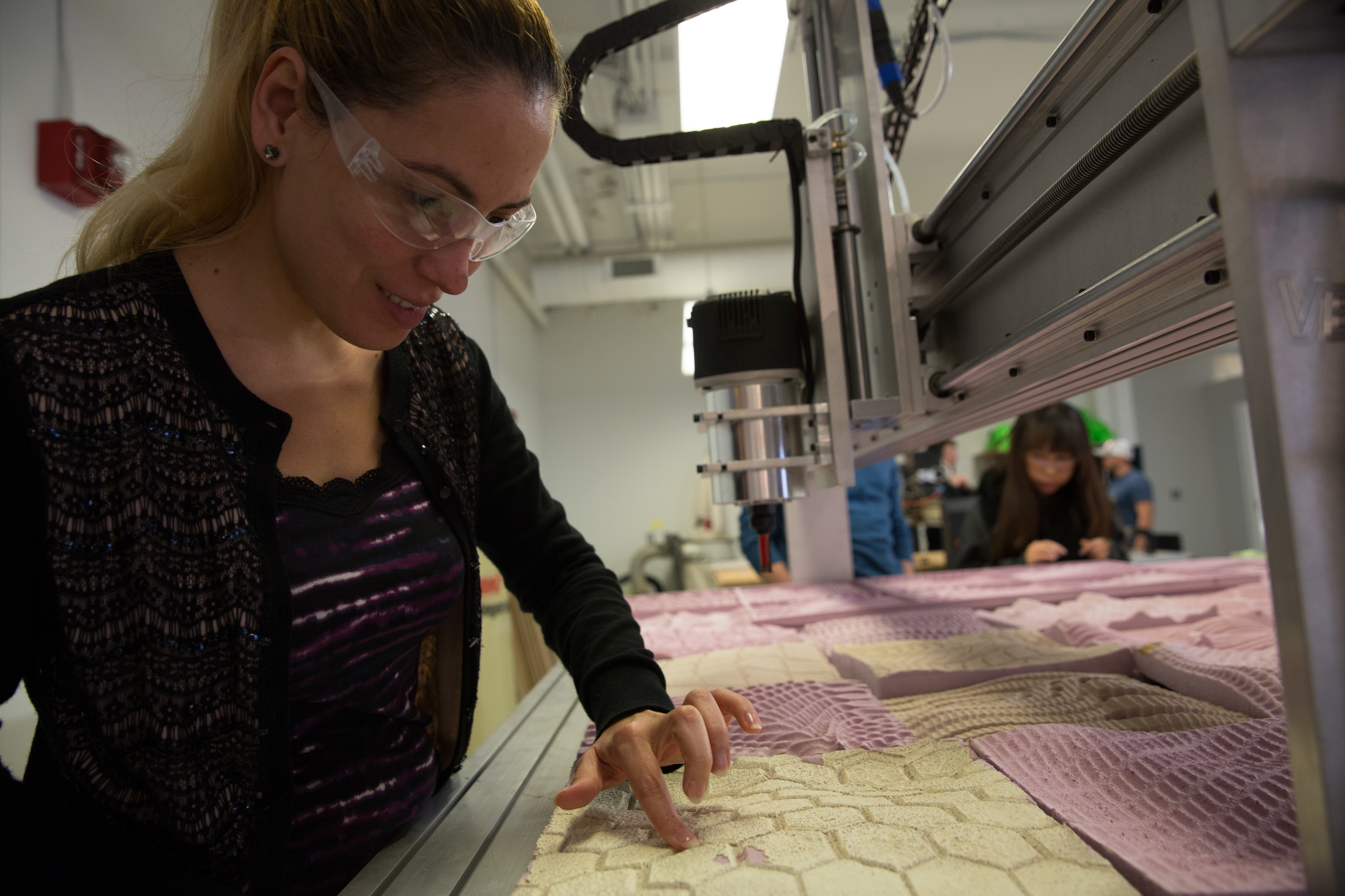 Student in the Digital Fabrication Lab