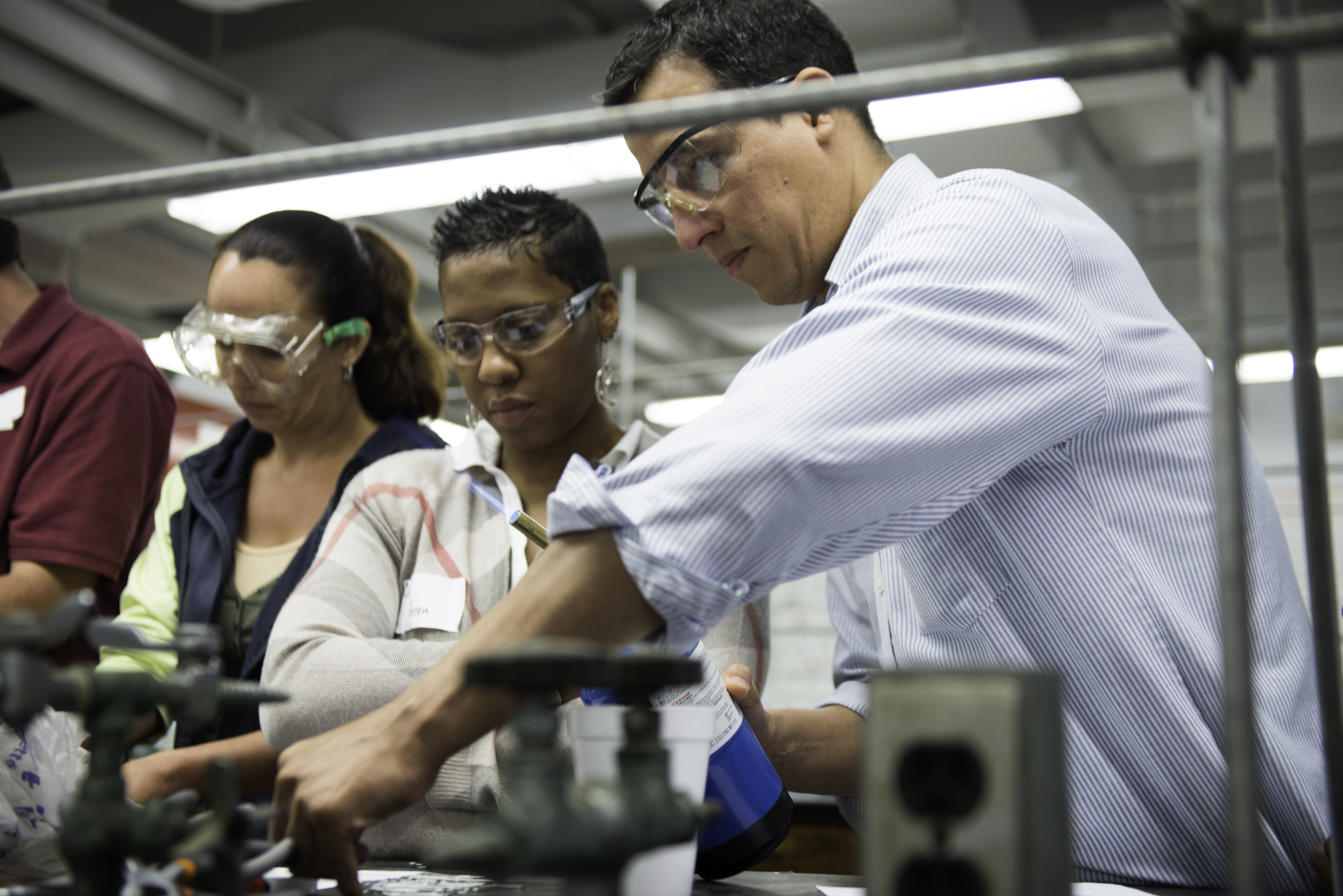 Students and faculty in Chemistry Laboratory