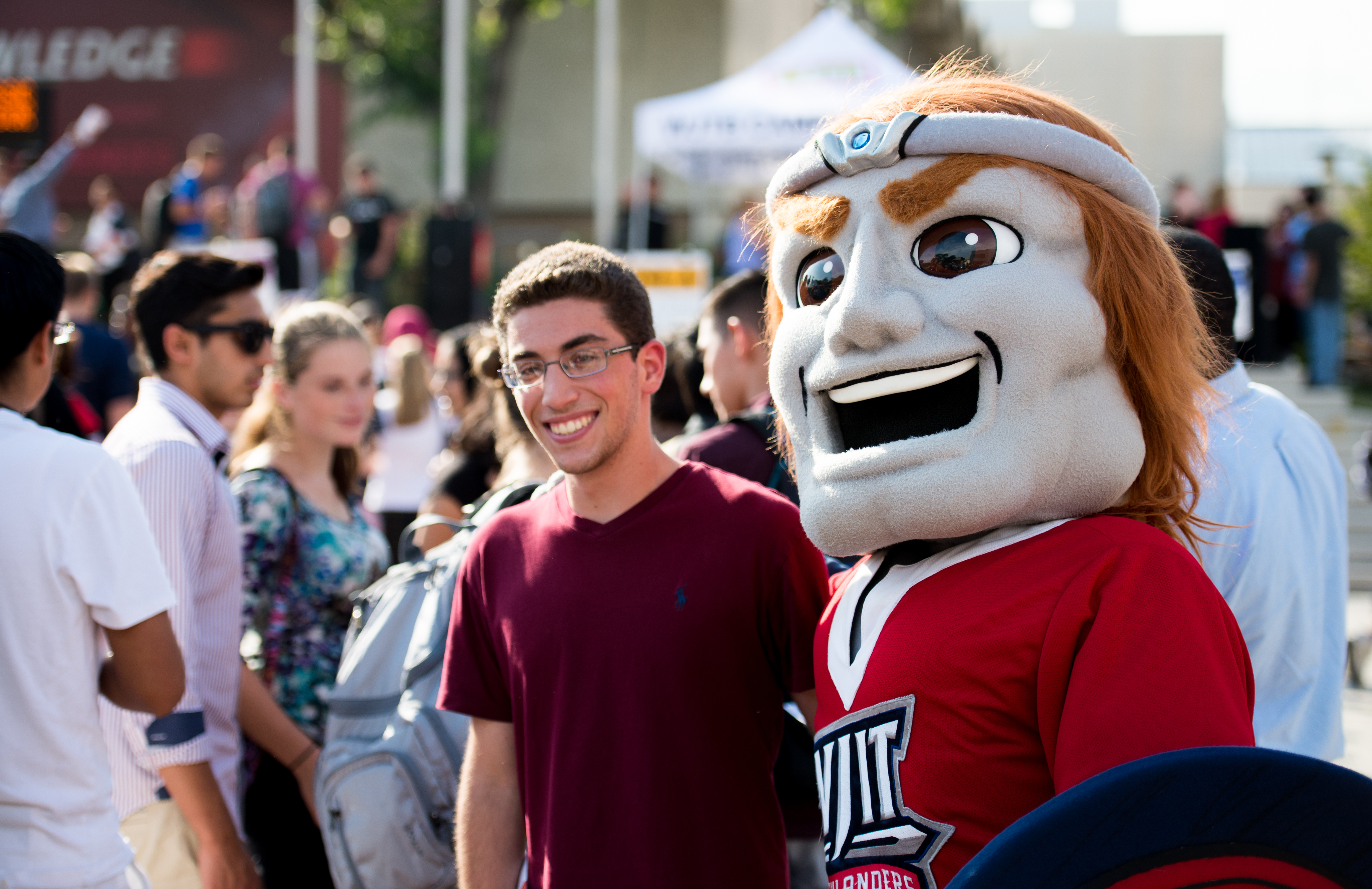 Student with NJIT Highlander